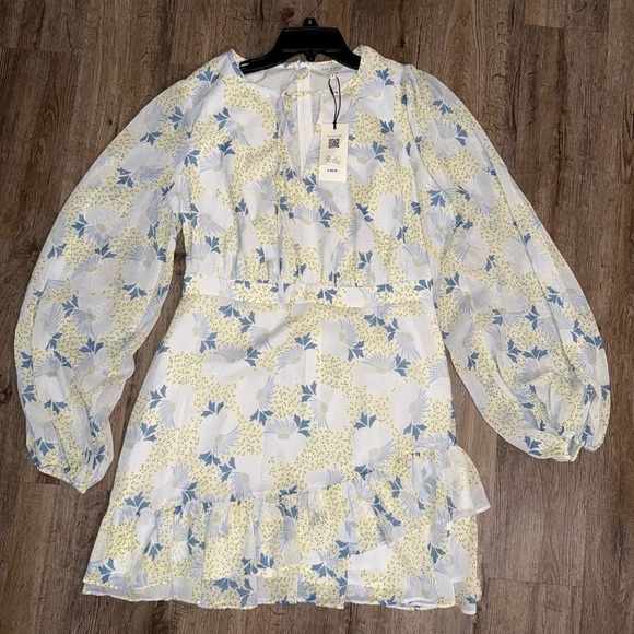 Ted Baker • Suziiee Floral Ruffle Peasant Mini Dress - Picture 13 of 15